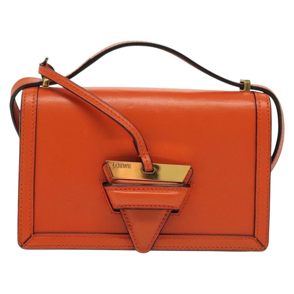 Loewe Leather Barcelona Shoulder Bag Orange